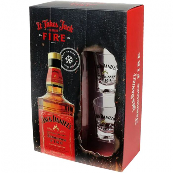 Whisky Kit Whisky Jack Daniels Fire 1000 Ml 2 Shot Na Scotch Store 4115